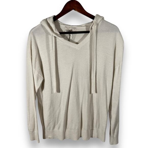 Barefoot Dreams CozyChic Pearl Sweatshirt Hoodie Pullover Small Minimalist NWT - Picture 2 of 11